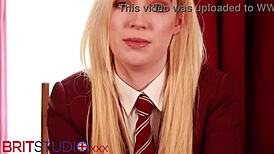 british student flashes upskirt while givin j o i instructions