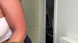 this beautiful colombian with a huge ass gets fucked by a big black cock on the bed, la paisita oficial