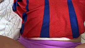 Hot Cheerleader with BIG ASS FUCKS Two Cocks