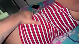 Morning With Stepsister: Submissive Curvy Housewife Flashes In Group