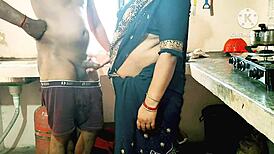Desi bhabhi interacting with boys in a family setting