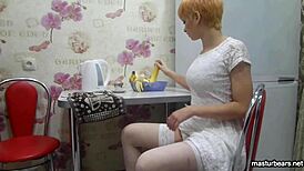 Teen Cumming With Banana In Pussy, Homemade Orgasm, Russian Redhead