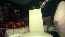 closeup of naked ass play with toys