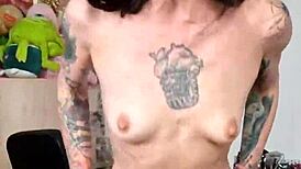 Tall Skinny Girl Squirts During POV Ride