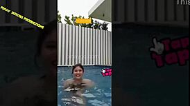 ana jalandoni shows off in bikini and downblouse