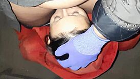 Intense lesbian sex before house robbery with close-up orgasms.