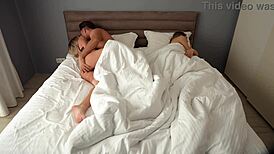 The silent cheating stepmom teases with her big tits and ass outdoors. She takes deep anal and creampie in public.