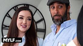 Experienced milf teaches virgin boy doggystyle spanking and cowgirl riding.