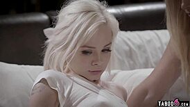 foster couple seduces shy blonde teen with small tits