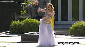 big tit ginger finishes oriental dance by fucking monster cock, what a hardcore end!