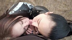 Two chicks suck cock