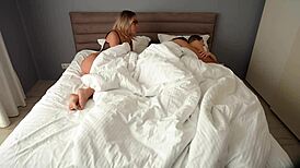 The silent cheating stepmom teases with her big tits and ass outdoors. She takes deep anal and creampie in public.