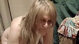 Slave Worships Dominatrix with Dildo and Tits!