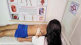 nurse makes me have a very hard erection, oh no!