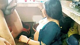 Desi bhabhi interacting with boys in a family setting