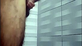 While waiting in the shower for my neighbor, I enjoy some solo time with relaxation.