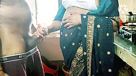 Desi bhabhi interacting with boys in a family setting