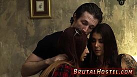 Felicity in hard bondage gangbang