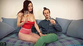 Wife calls lover for intense couch fuck