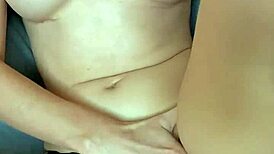 i masturbated my pretty pussy after gym, reaching orgasm with tits out