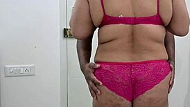 Bikini girl feels pleasure giving handjob to husband