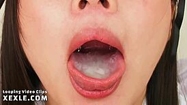 Show cum in mouth looping clip