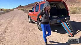 Fucking and sucking with big cocks outdoors in public