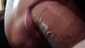 Masked Latina BBW Sloppily Deepthroats Her Favorite Big Black Cock.