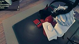 Two demons intensely fuck with big asses in condo