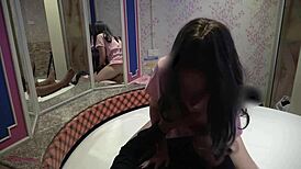 Want to lick her pussy in this quick cosplay fuck?