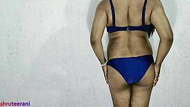 Indian Shemale Feels Passion in Blue Bikini