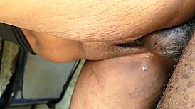 Dripping pussy screams as it gets roughly fucked under the step