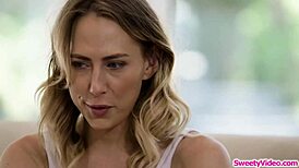 lesbian babe eats her coachs pussy in fingering session