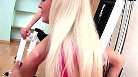 two sexy blondes lick and ride each other's pussies and assholes