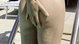 Sexy Milf Slut Gets Blowjob And Facial Fuck By The Pool