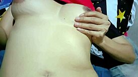 neighbor helps with vibrating toy in intimate moment