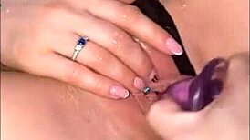 asian babe in lingerie getting fucked by rubber dildo on her big ass