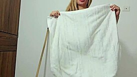 service employee fucks her boss for a bonus she loves swallowing his cum the boss doesnt suspect a thing karen sleent