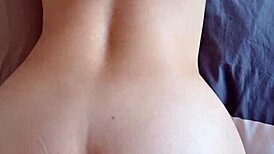 This curvy babe has quick sex before bedtime, doggystyled with cum covering her ass.