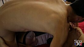 french amateur in satin corset gets fucked