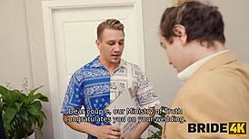 Bride4k says, 'Let's get kinky with this 4some at the wedding.'