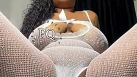 Watch Freakyqueennxx Riding Her Long Dildo In Cowgirl Style With Boobs Bouncing Up And Down 😘