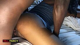 Sexy teen 18+ gets her ass spanked hard in intense doggy style fucking in the bedroom.