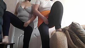 two hot stepsisters squirm from intense orgasms