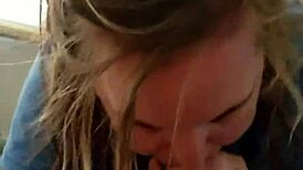 Watch This Blonde Suck A Hung Stud Till He Explodes!