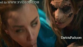 Nurse feels intense fear and pleasure as demon fucks her roughly, squirting milk into her mouth