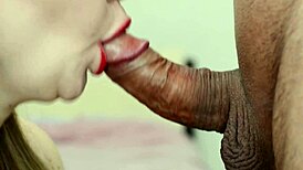 Sucks Cock With Beautiful Lips Passionately