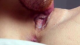 This wet pussy is getting licked to orgasm