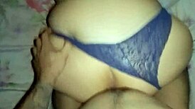 naughty little girl full of horniness gives her pussy without removing lace panties, naughty didn't want to impregnate me, threw milk on me!