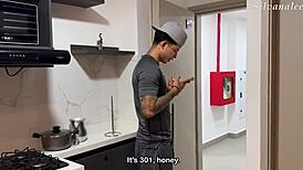 Hot stepmom fucks big-cocked stepson before husband arrives 😏